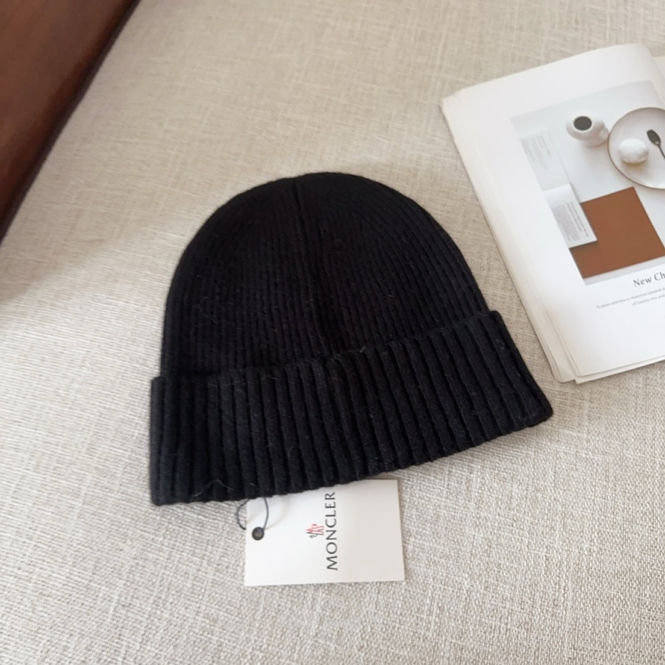 Moncler Logo Patch Beanie Black (6) - newkick.org